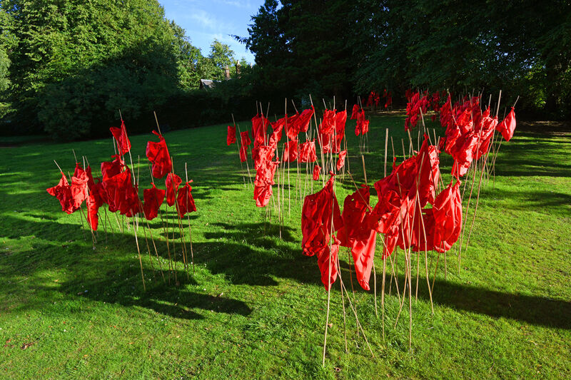 The Red Bags - Gracefieldarts  - a Sculpture & Installation by Bea Last